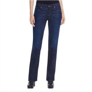 Eileen Fisher Womens Organic Cotton Boot Cut Jeans Dark Wash Size 6